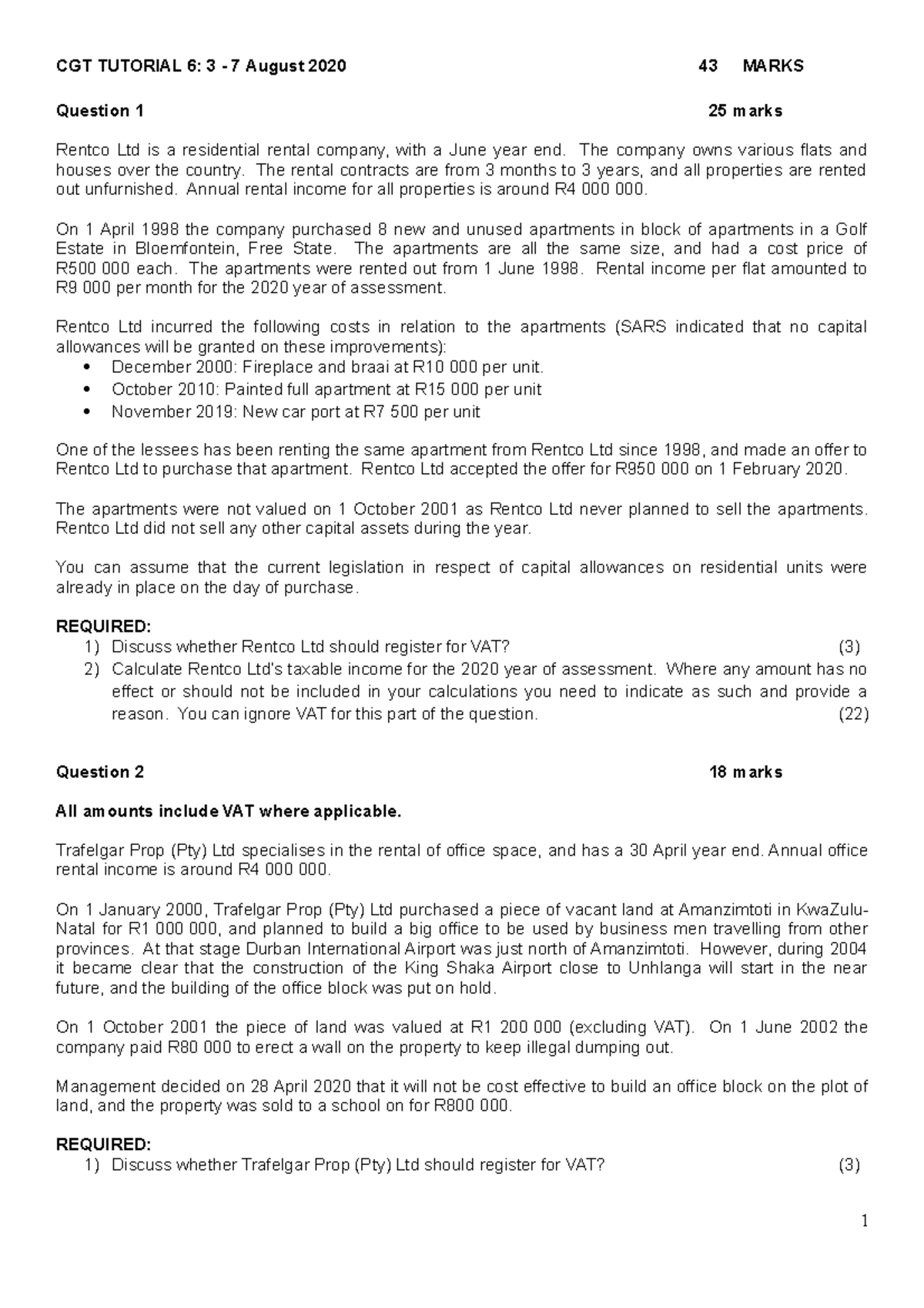 CGT Tut - Tutorial on how capital gains tax is calculated - CGT ...