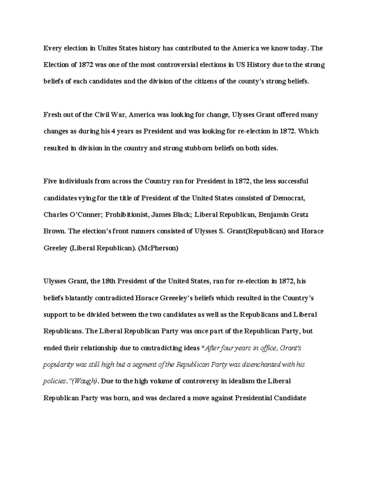 Election 1872 - Every election in Unites States history has contributed ...