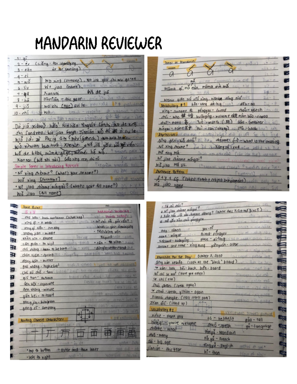 MANDARIN REVIEWER: Comprehensive Study Guide - Studocu