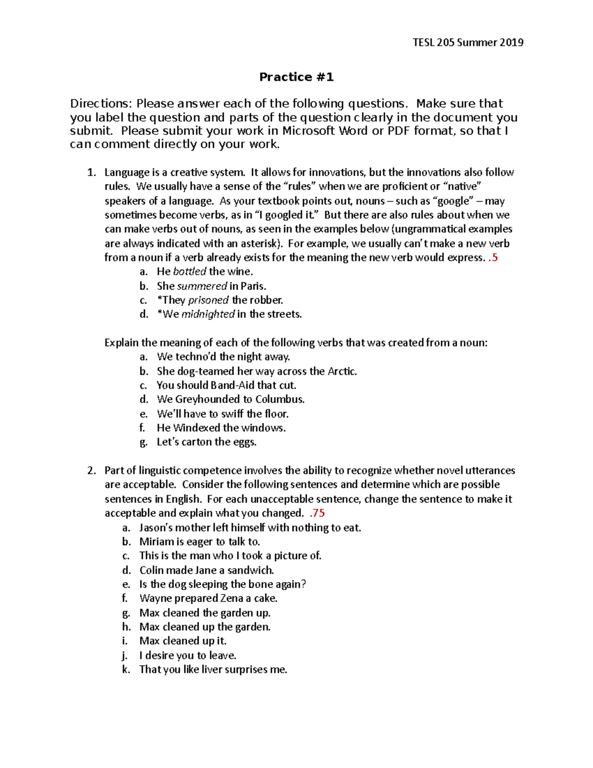 TESL 205 Practice 1: Language Innovation and Change Activities - Studocu