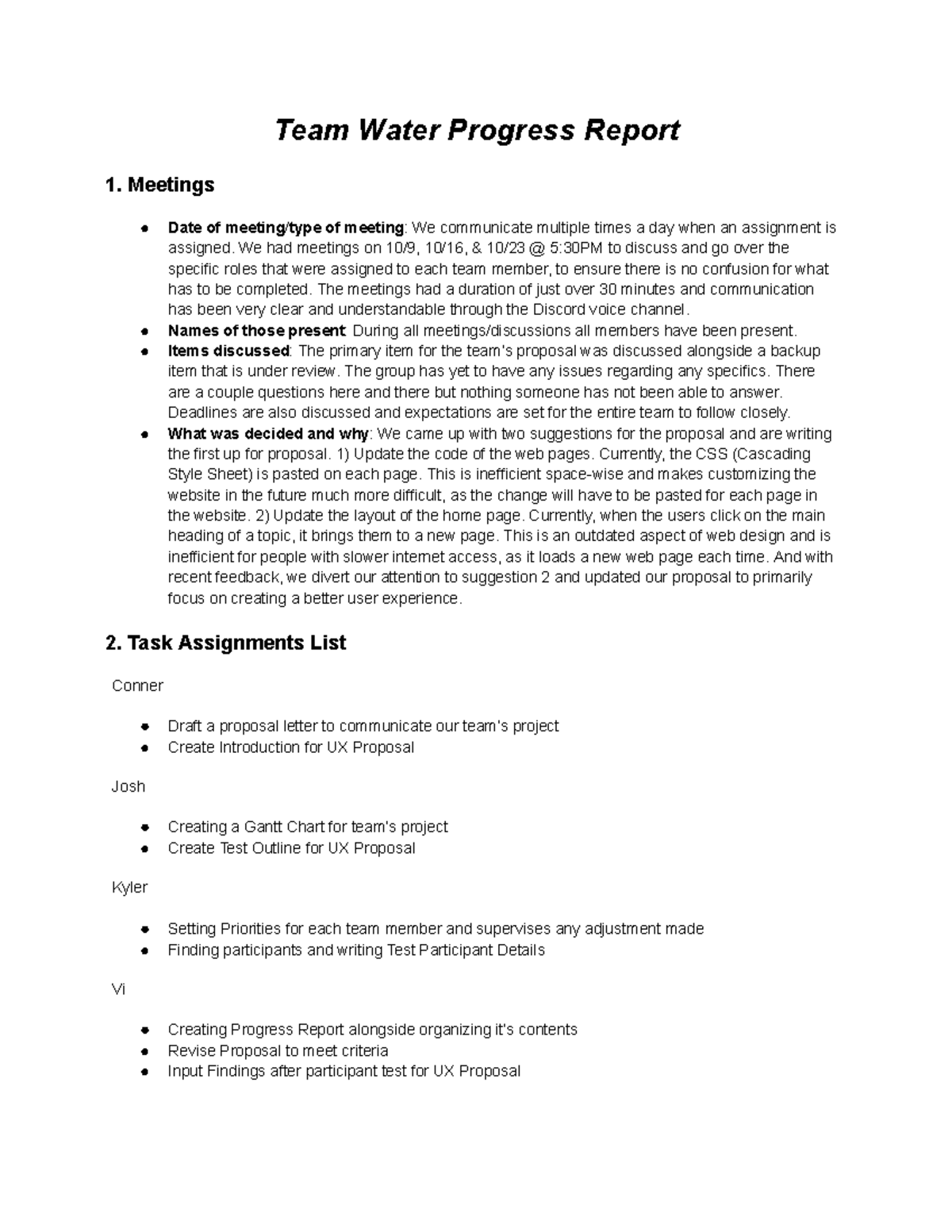 Team%20Water%20Progress%20Report - Team Water Progress Report 1 ...