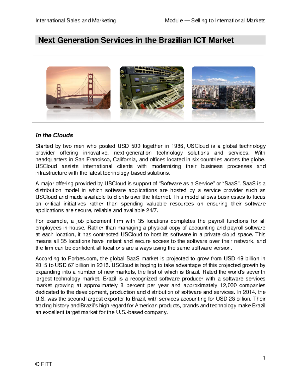 MKT1200-Case Study #2: Next-Gen Cloud Services in Brazil's ICT Market ...