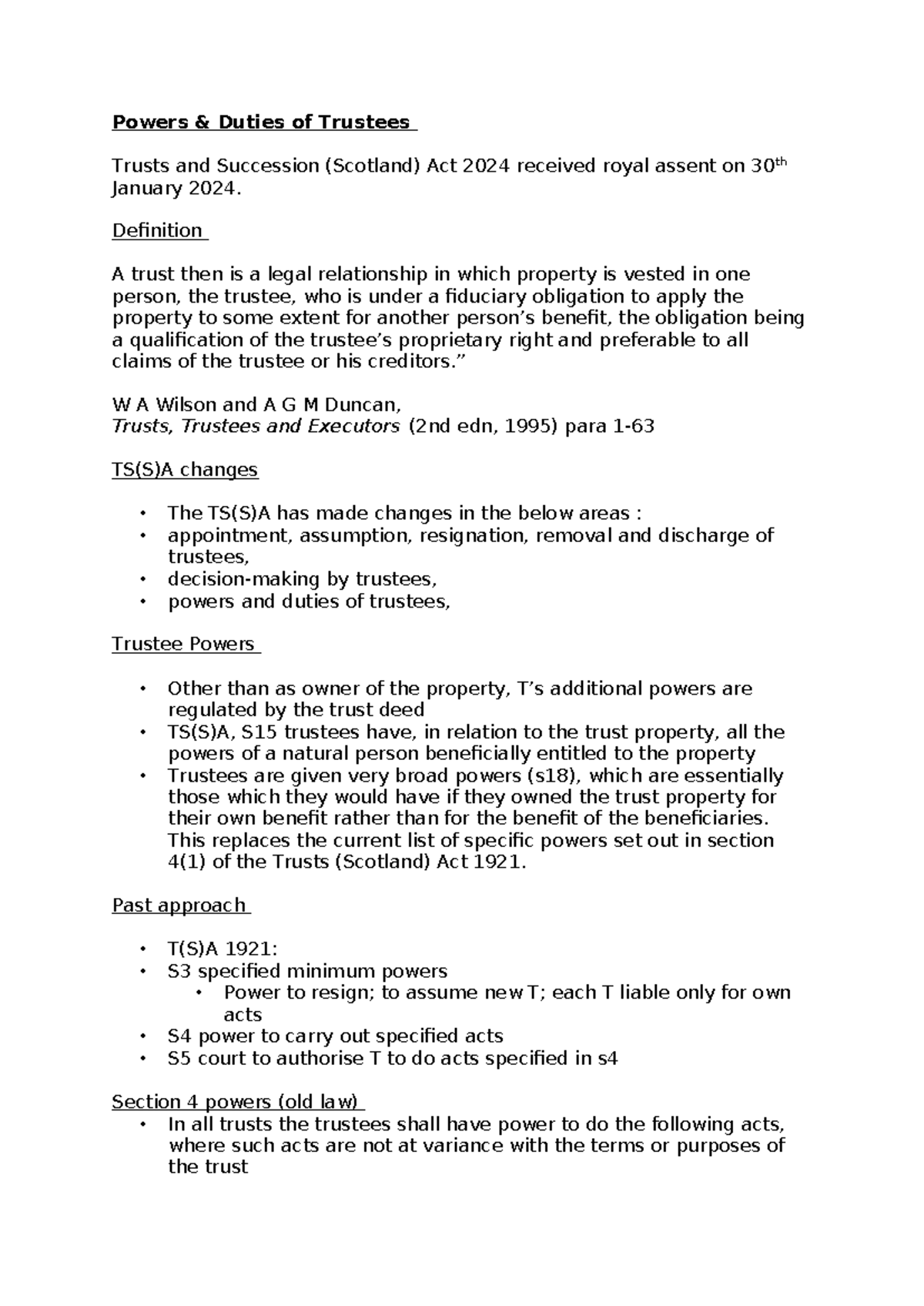 Powers and Duties of Trustees under TS(S)A 2024: A Comprehensive ...