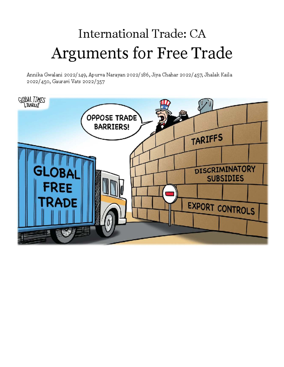 International Trade: CA Arguments for Free Trade Analysis and Insights ...
