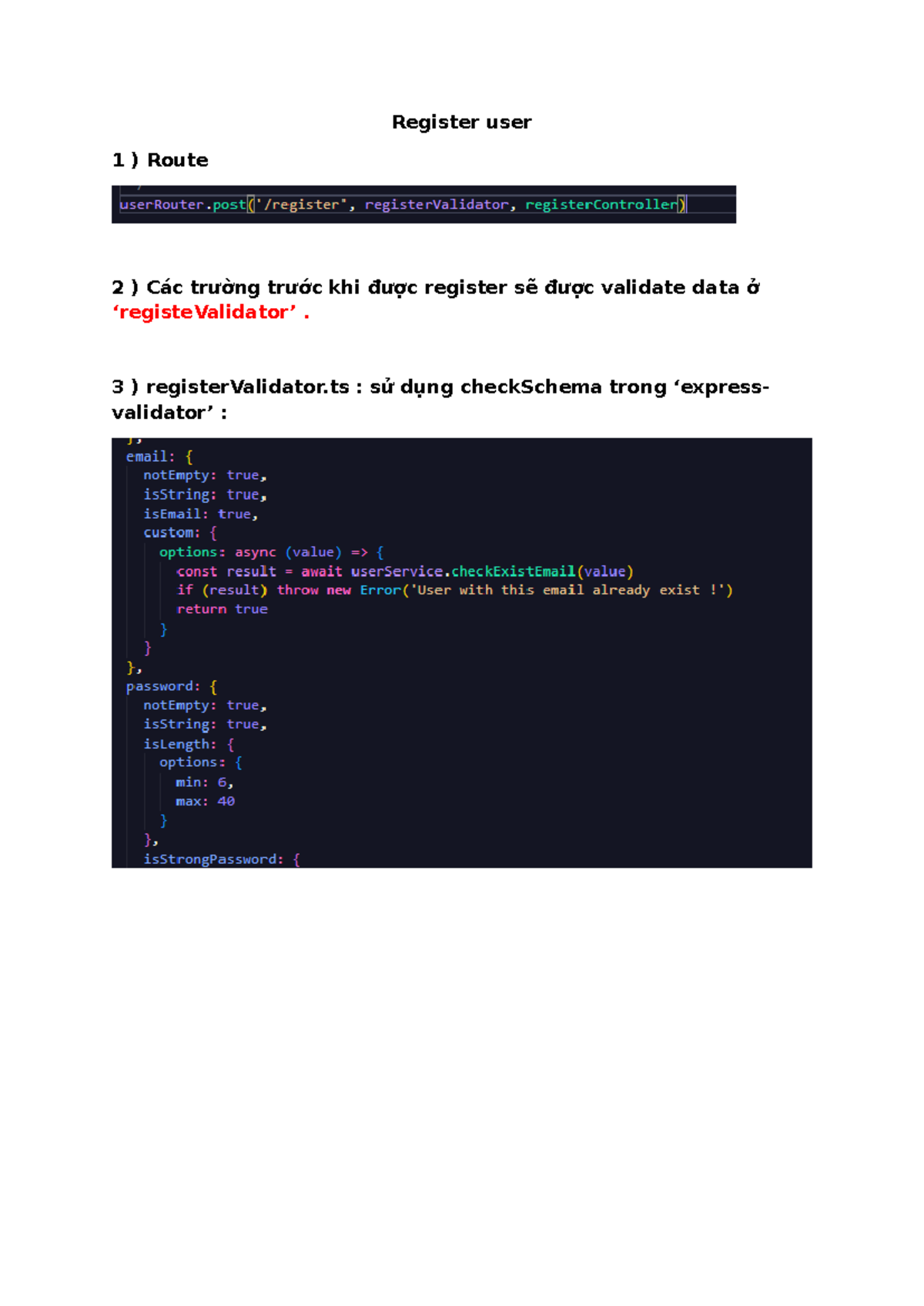 Node.js User Registration Process and Token Management Guide - Studocu