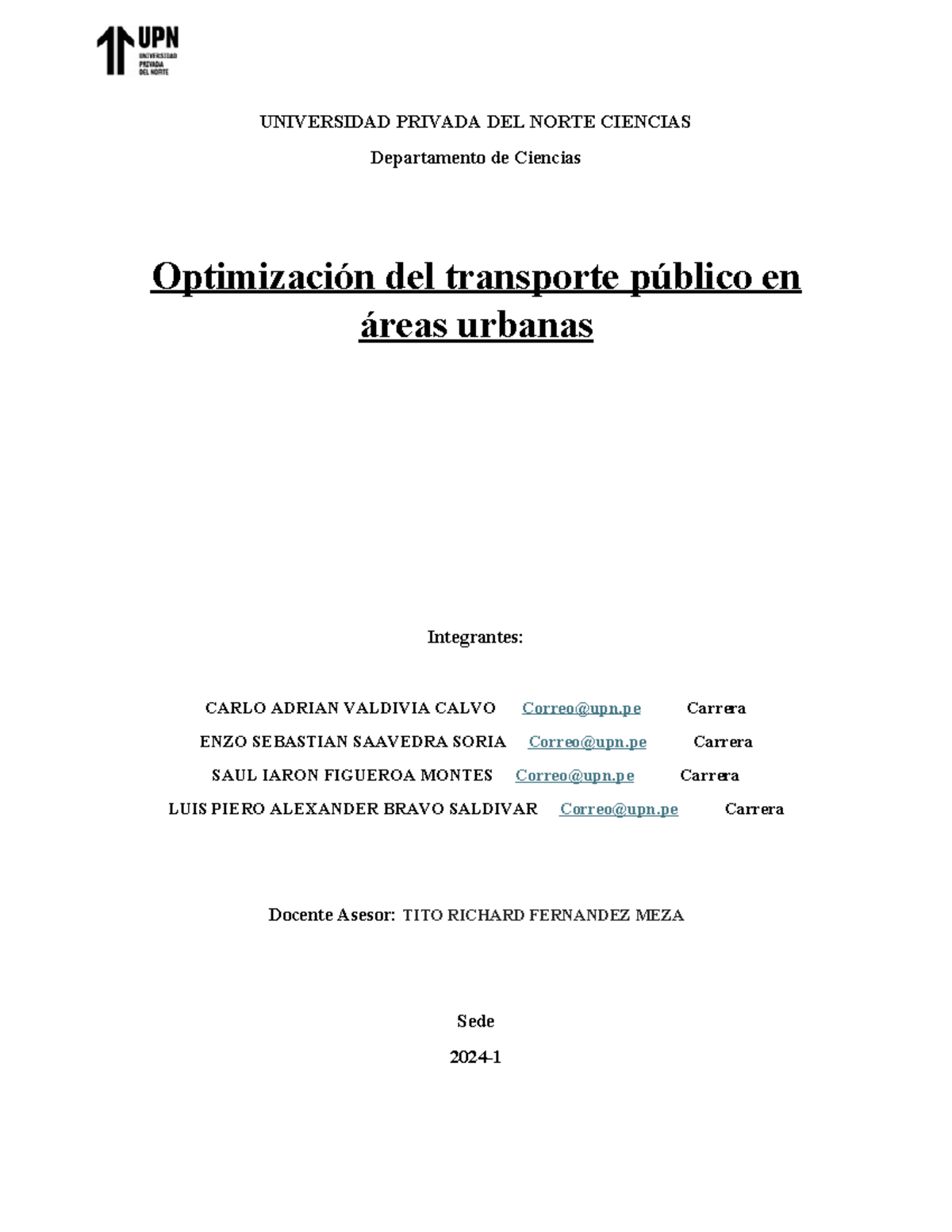 Optimización del Transporte Público en Áreas Urbanas - Trabajo Piero - Document Preview