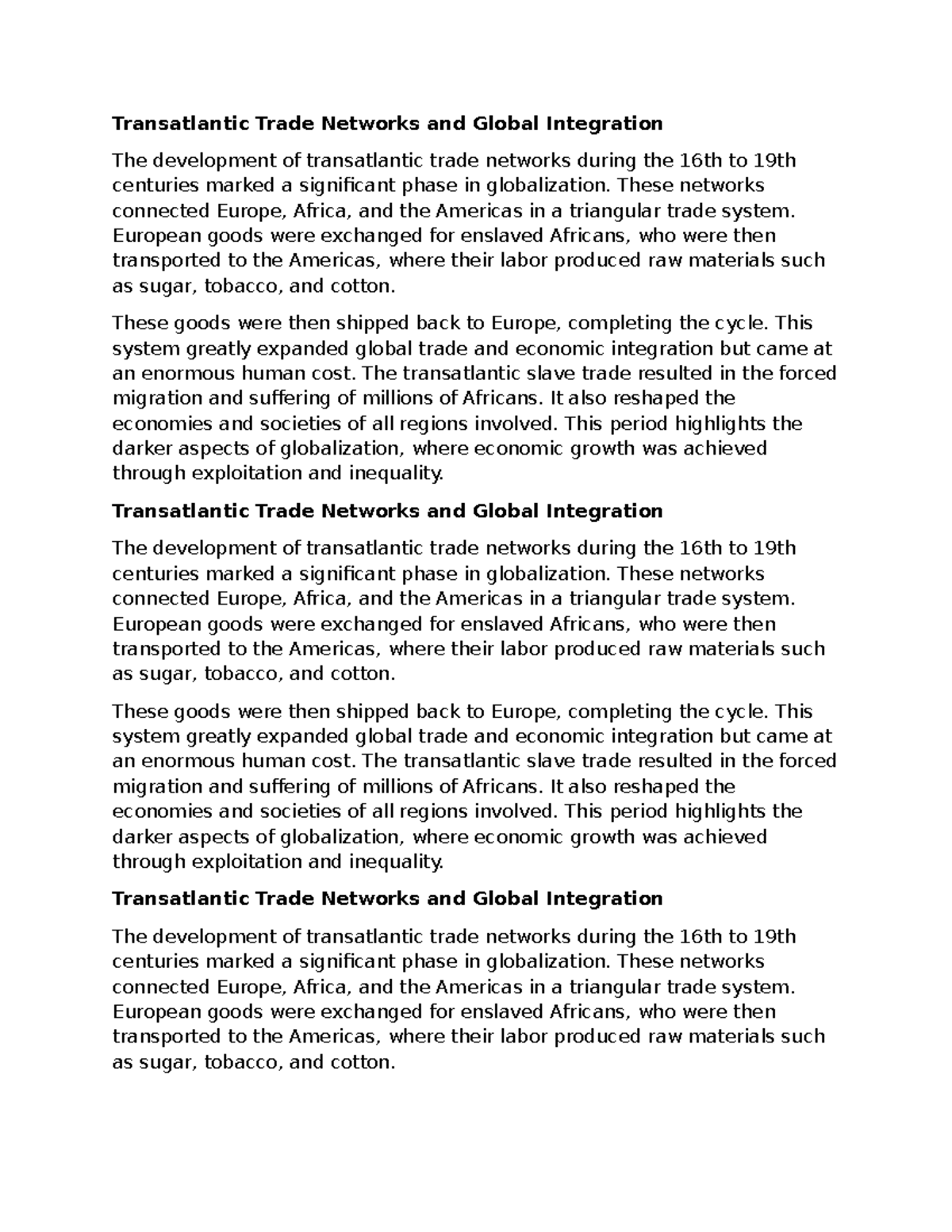 Transatlantic Trade Networks (16th-19th Centuries): A Global ...