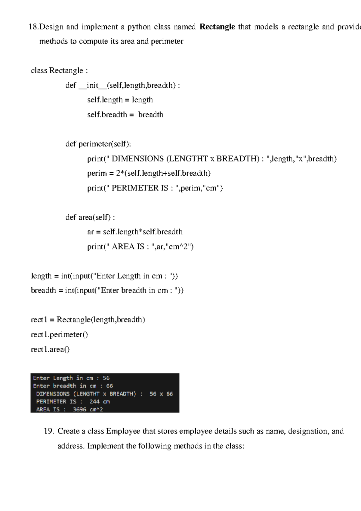 Lab Cycle 2: Python Class Implementations and File Operations - Studocu