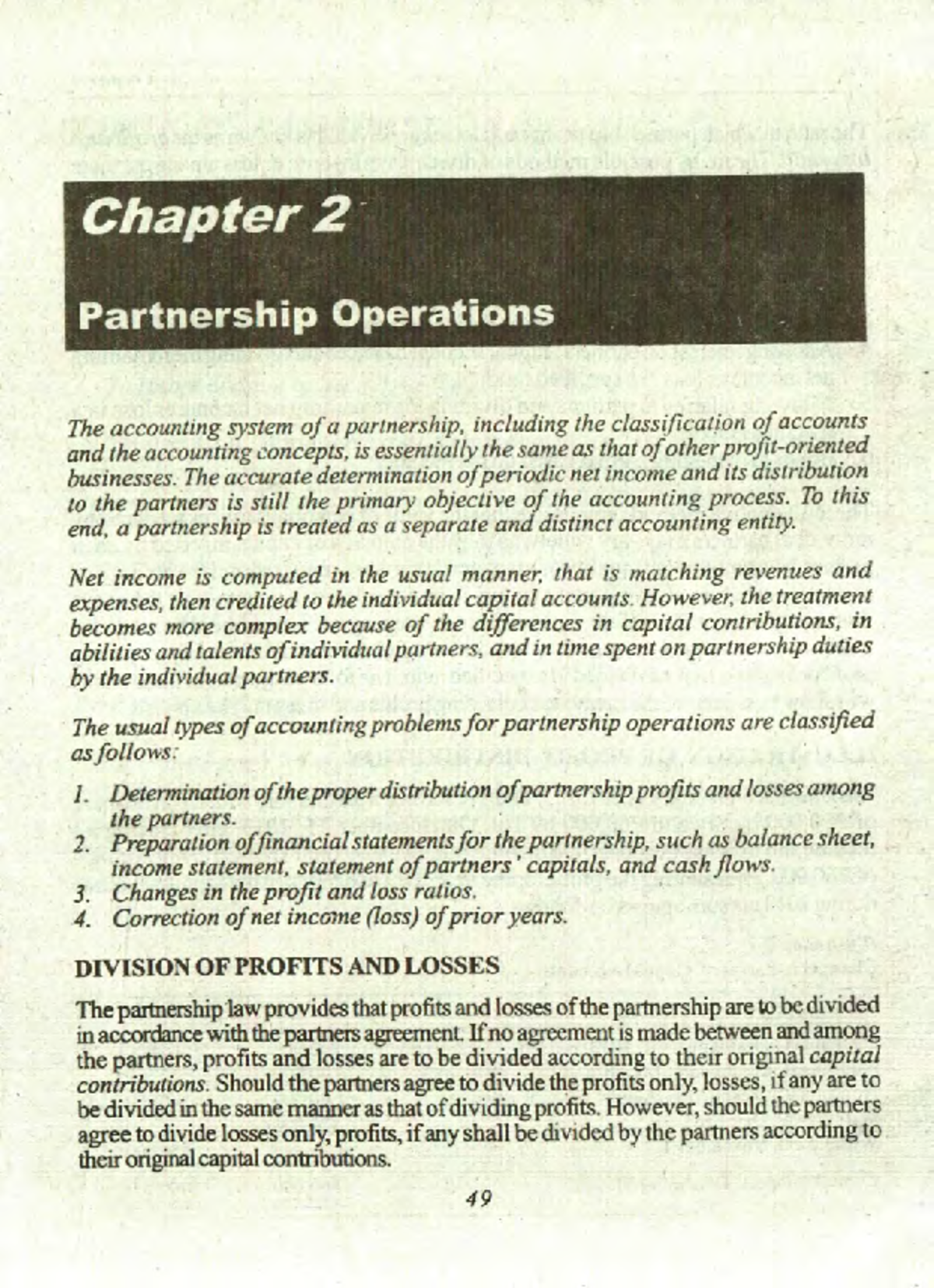 Chapter 2: Partnership Operations and Profit Distribution (Guerrero ...