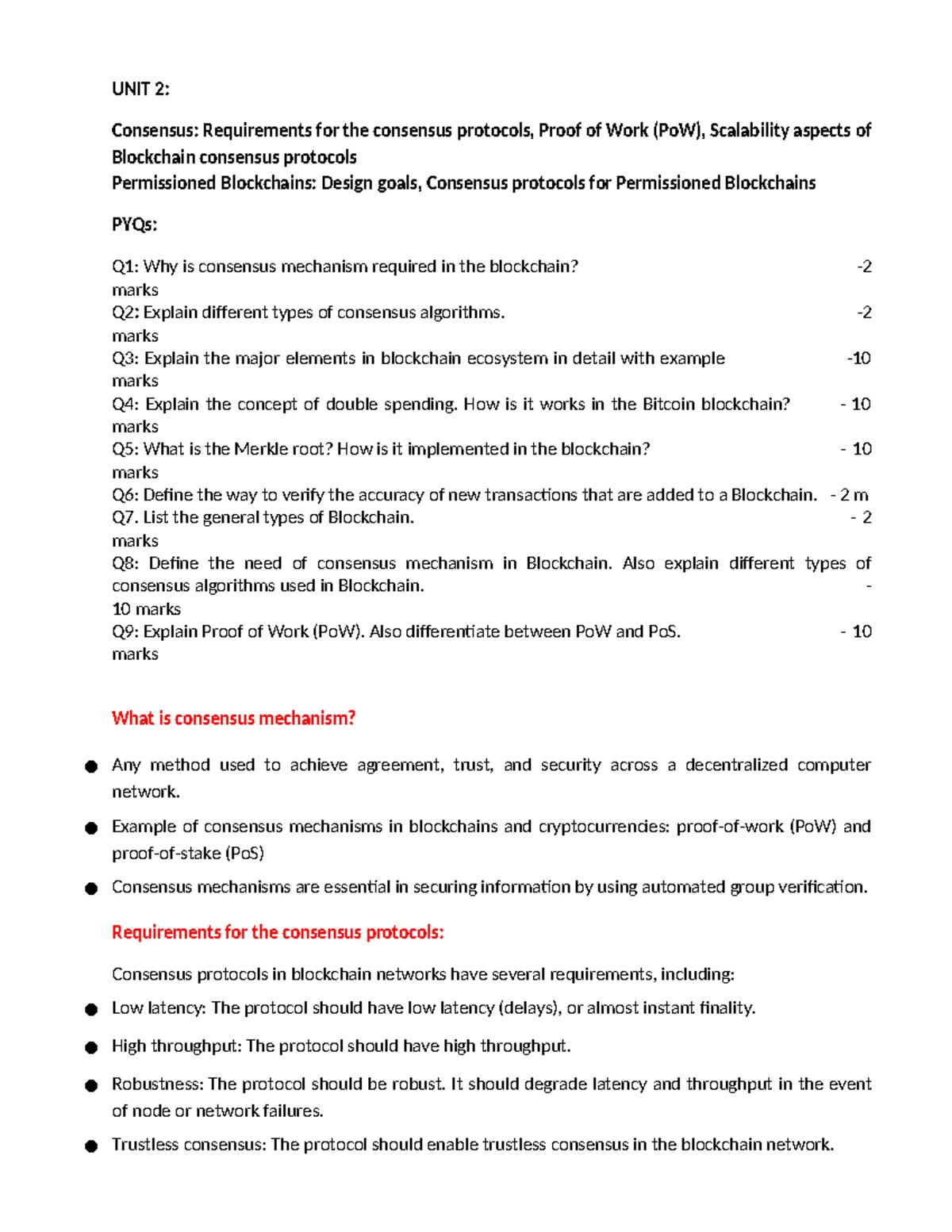 Block chain 2 1 - aktu notes - The key principle on which blockchain ...