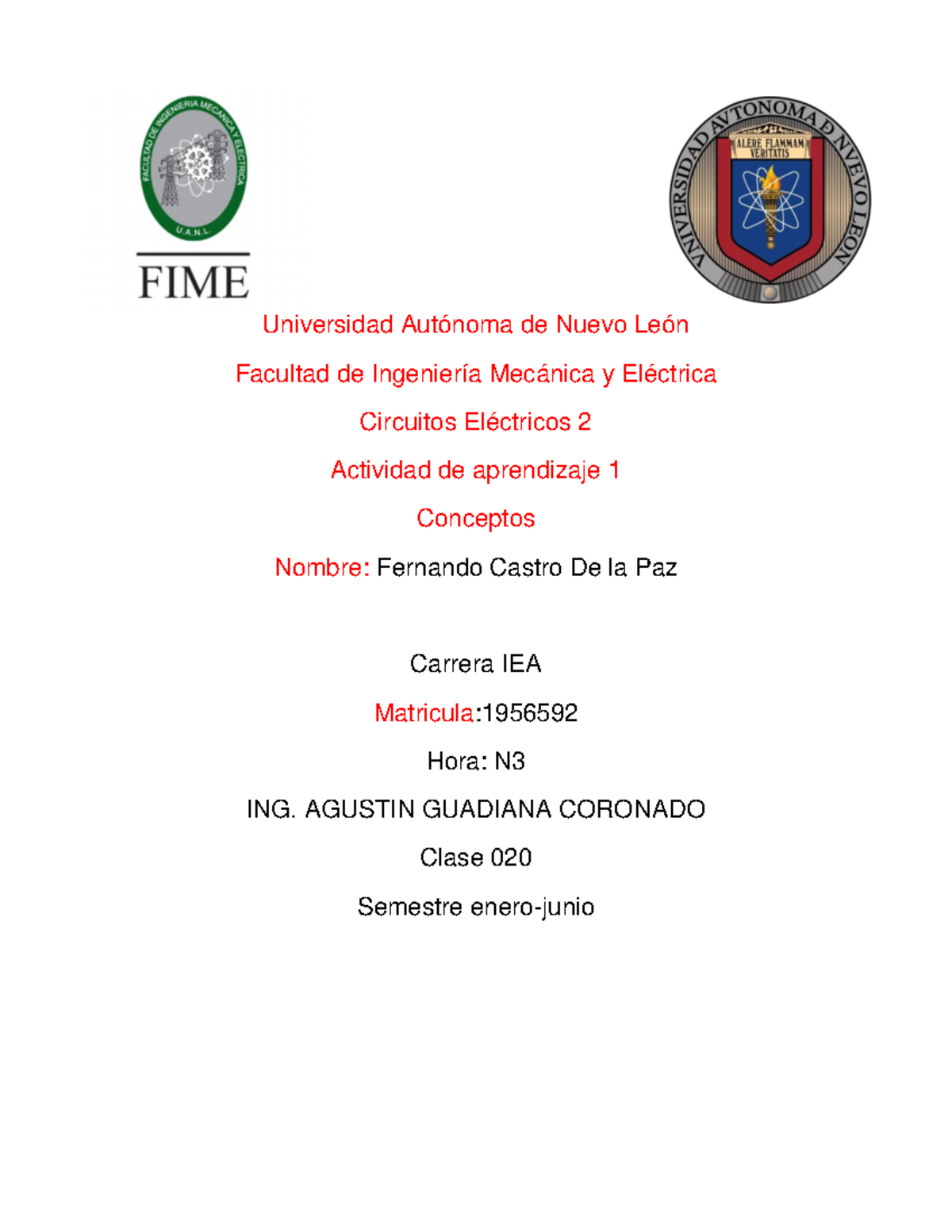Actividad Aprendizaje 1 - Universidad Autónoma de Nuevo León Facultad ...