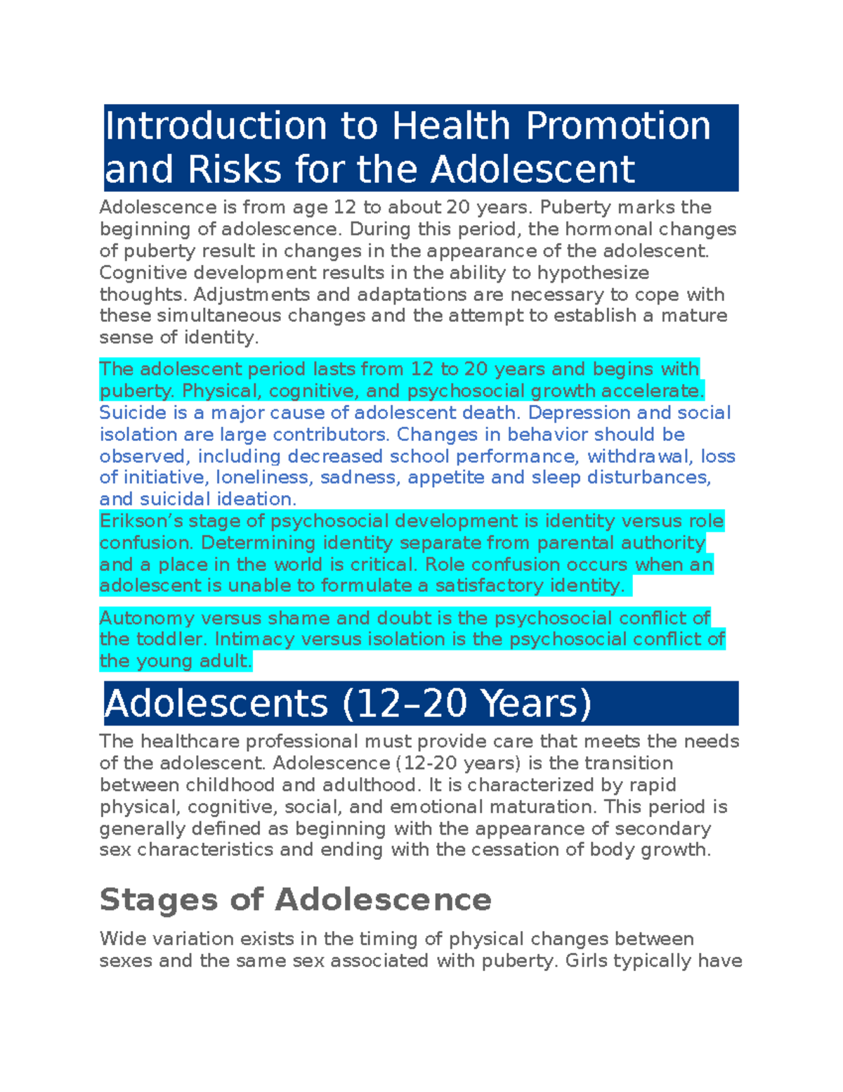EDAP7 - adapt 7 - Introduction to Health Promotion and Risks for the ...