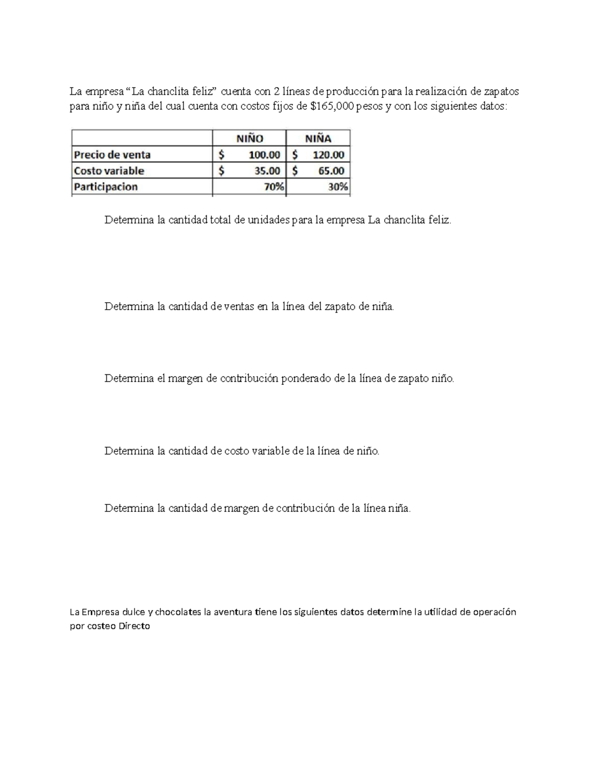 Análisis de Costos y Rentabilidad en Producción de Calzado y Ropa ...