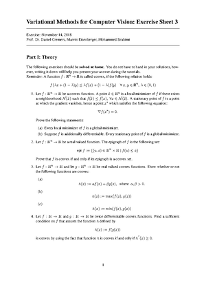 Vmcv ex01 - Exercises 1 for the course Variational Methods for Computer ...