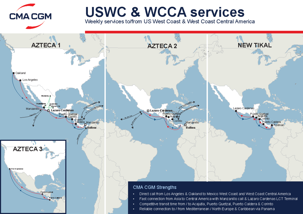 USWC WCCA Services Overview and Shipping Routes Details - Studocu
