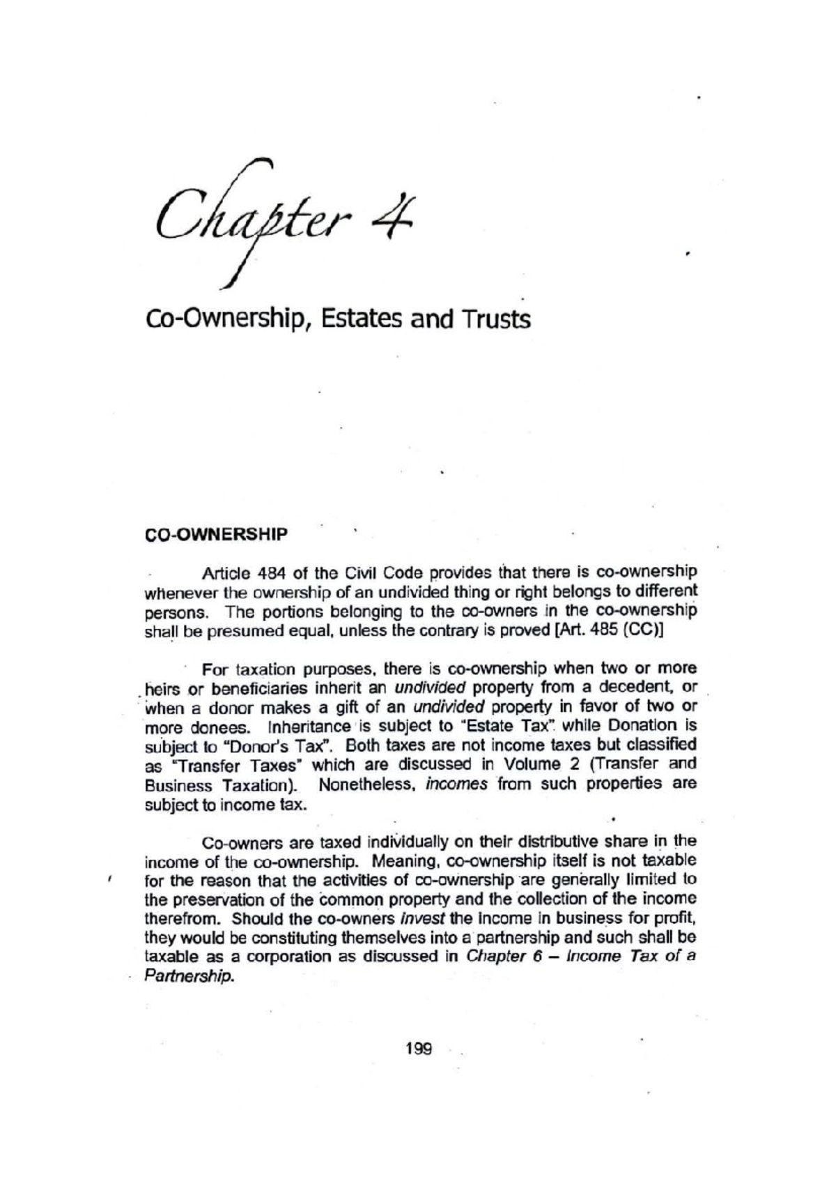 Income Taxation: Chapter 4 - Estates and Trusts Overview - Studocu