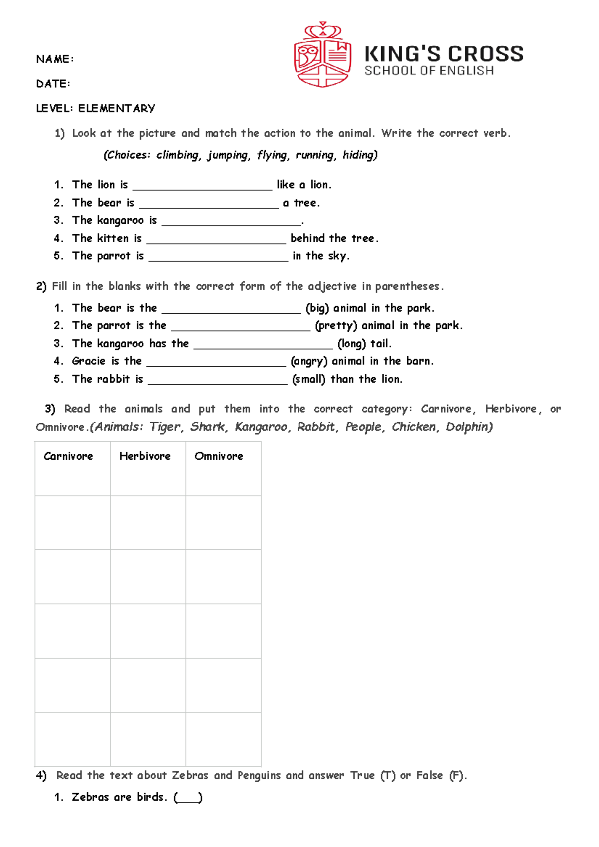 Power Up 2 Unit 5 - Sample Test for Elementary Level - Studocu