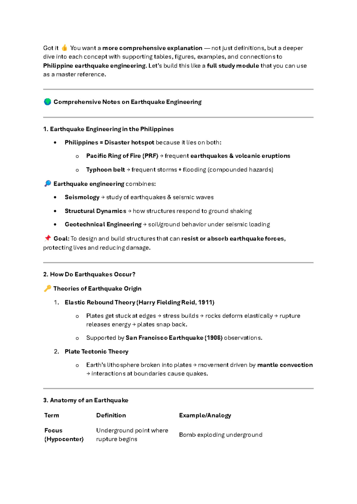 Comprehensive Study Module on Earthquake Engineering (ERTKWEK) - Studocu