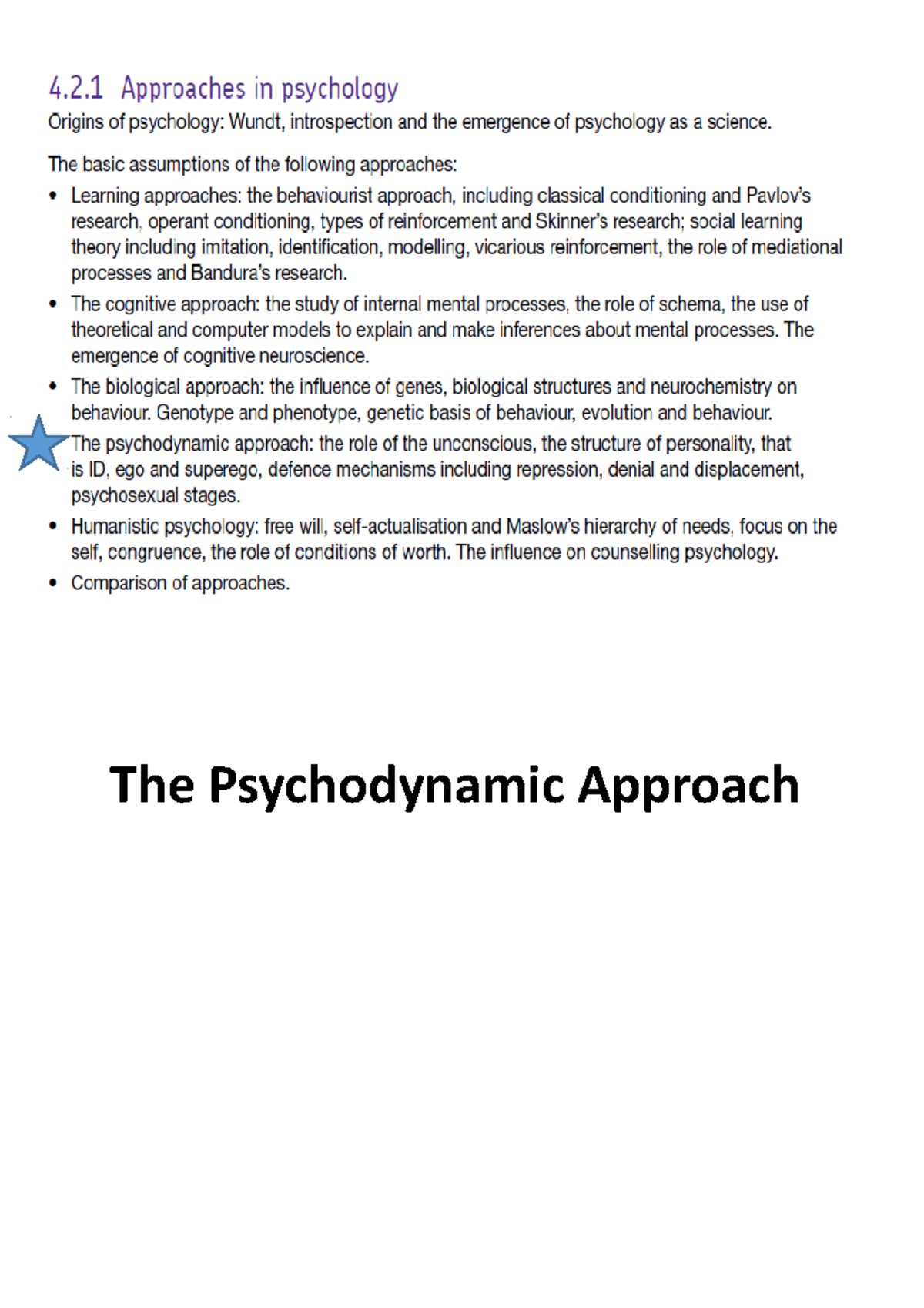 Psychodynamic Approach: Key Concepts & Case Study Insights - Studocu