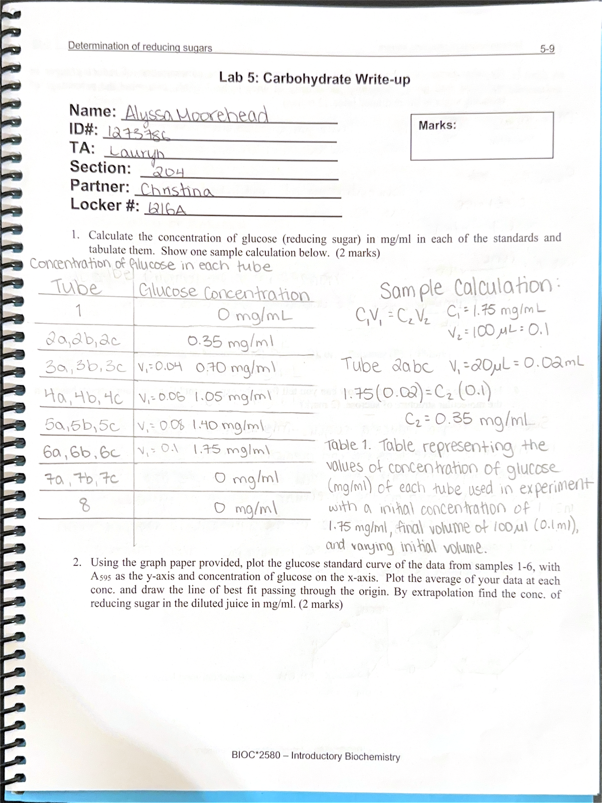 Carbohydrate Writeup - Lab write up - Determination of reducing sugars ...