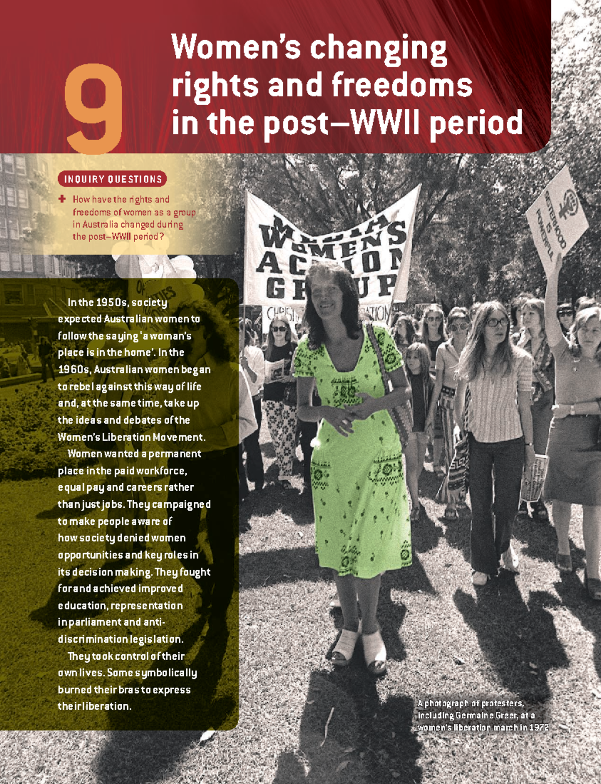 WOM218 - Women's Changing Rights and Freedoms Post-WWII Era - Studocu
