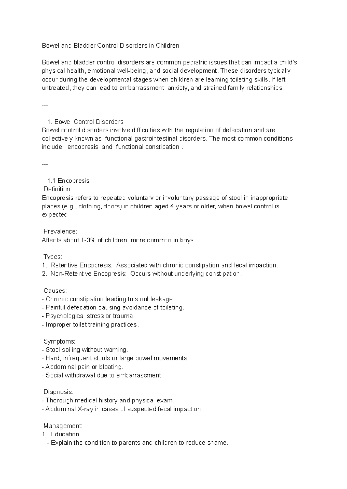 Bowle bladder, sleep, obesity, JD - Bowel and Bladder Control Disorders ...