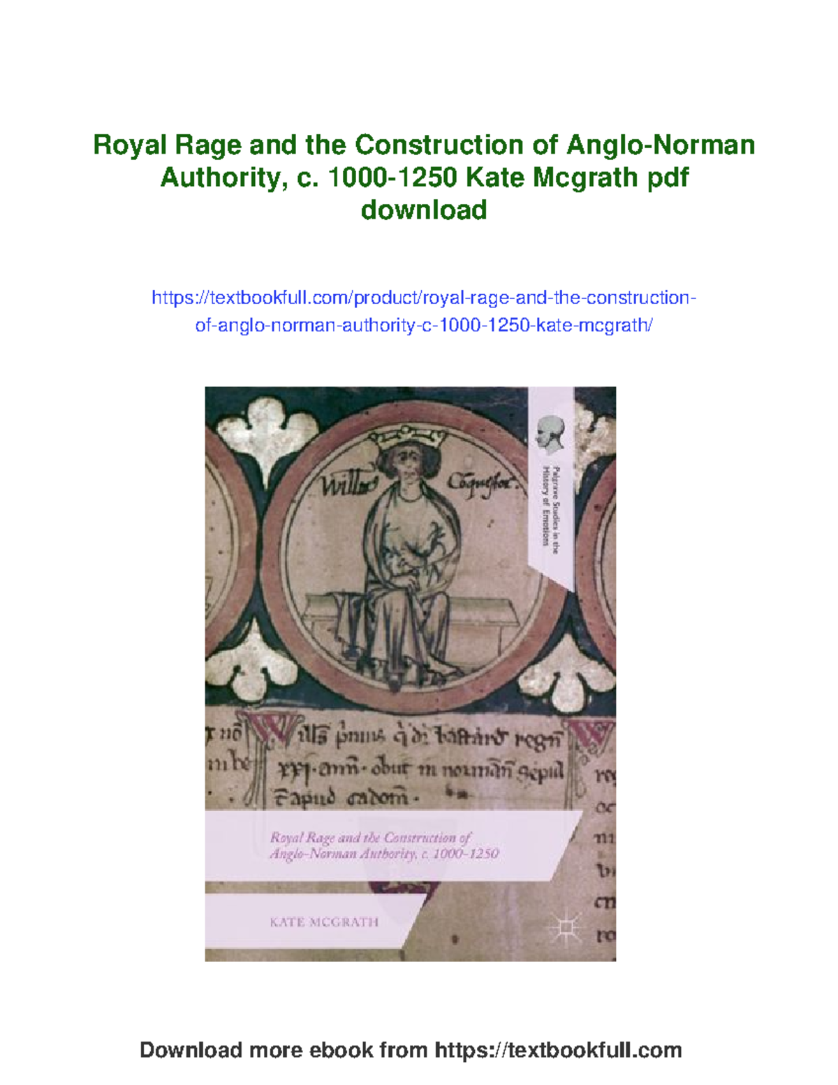 Royal Rage and Authority in Medieval England: A Study by K. McGrath ...