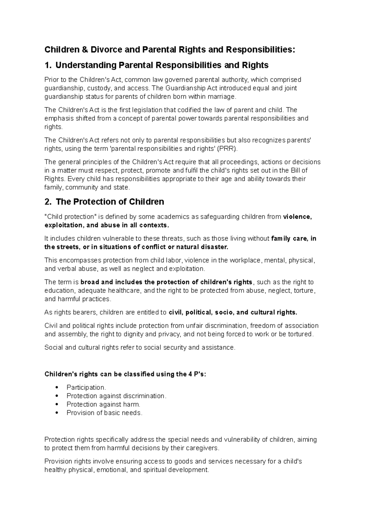 Children and Divorce: Understanding Parental Rights & Responsibilities ...