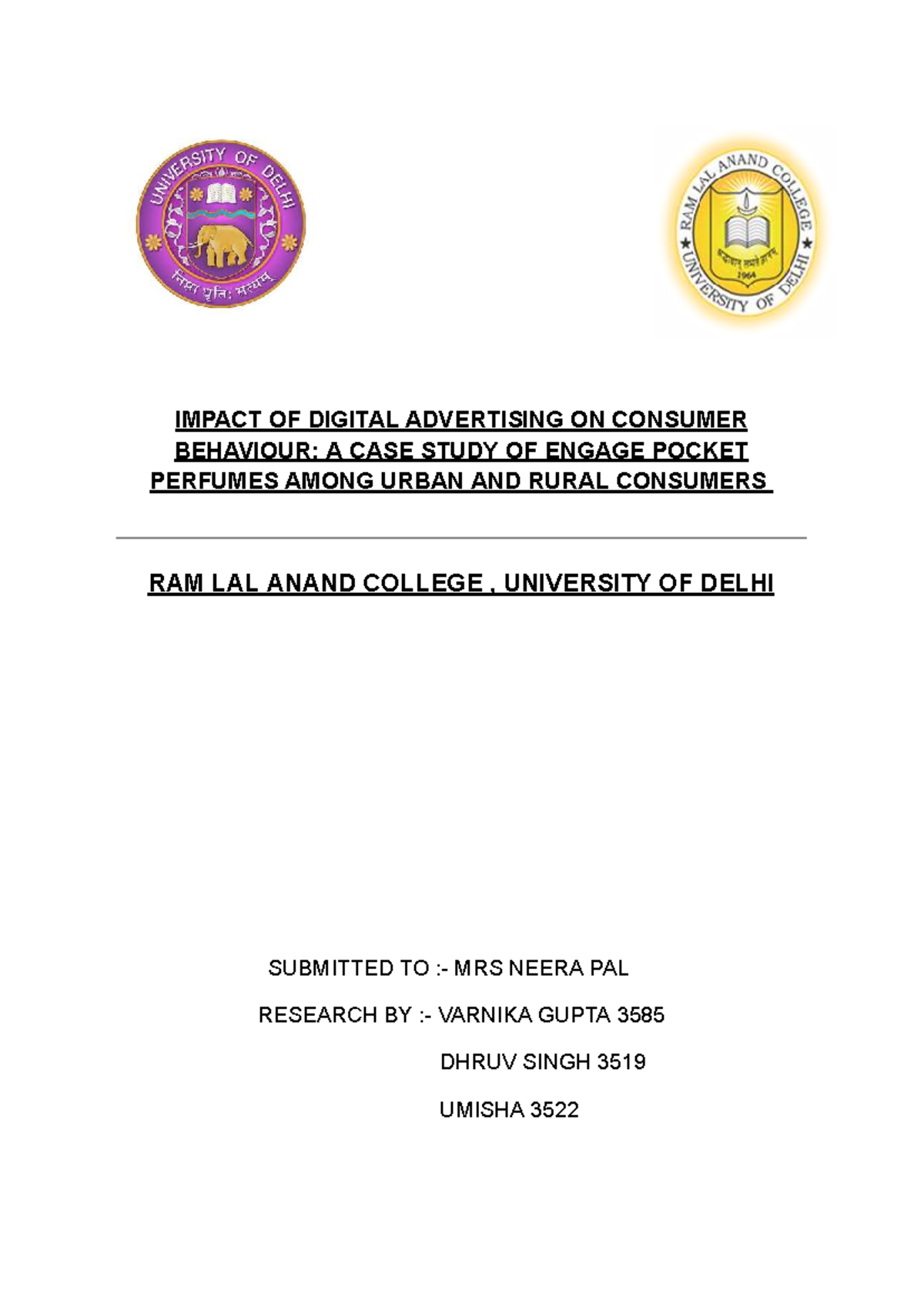 Impact of Digital Advertising on Consumer Behavior: A Case Study of ...