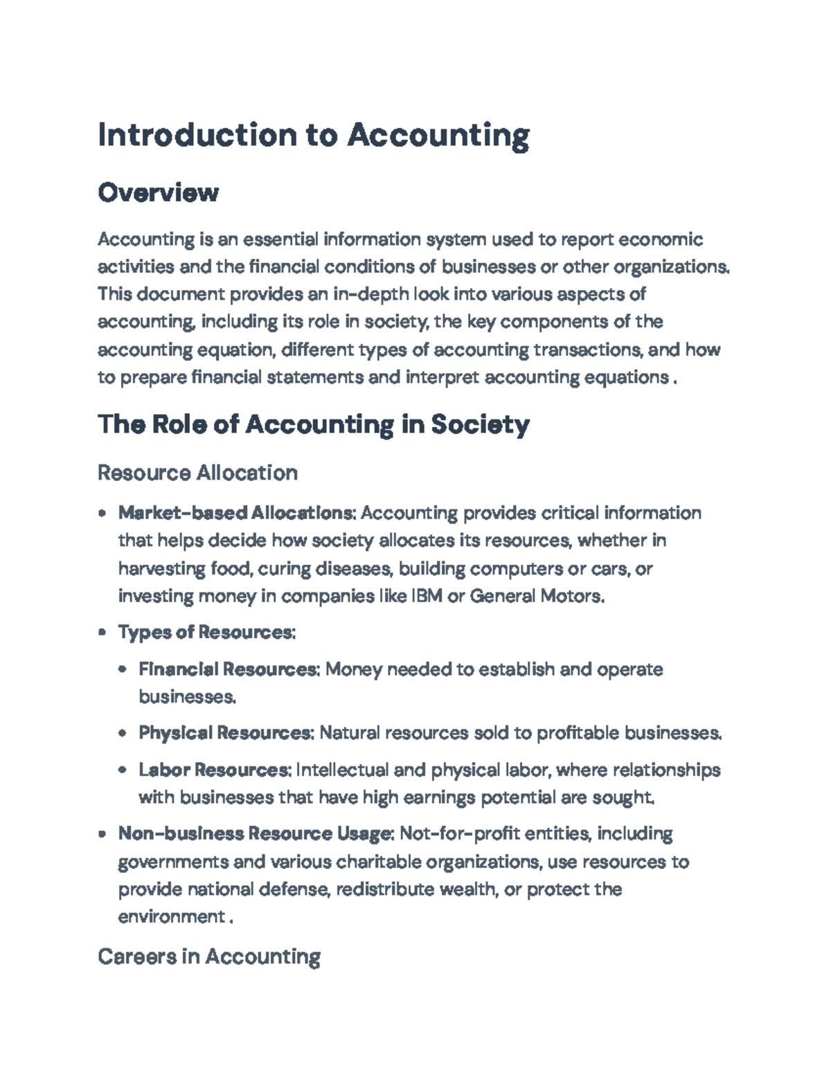 Introduction to Accounting: Key Concepts, Roles, and Financial ...