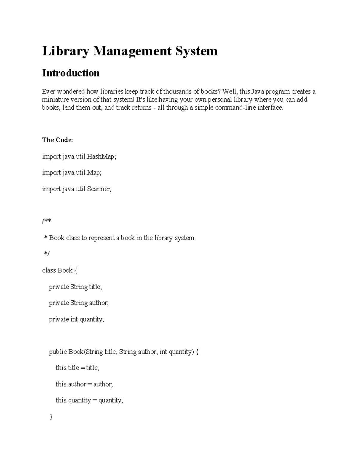 CS1102 Unit 2: Introduction to Library Management System in Java - Studocu