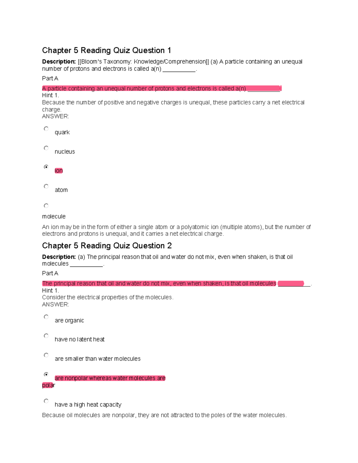 Chapter 5 Quiz: Key Questions on Seawater Properties & Concepts - Studocu