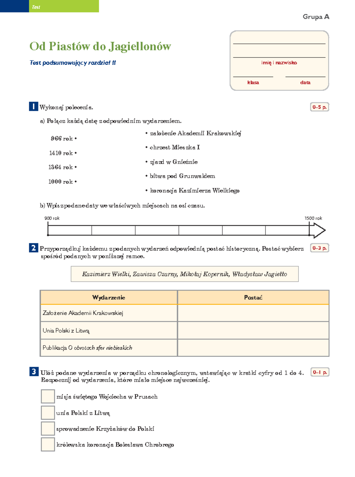 Sprawdzian My I Historia Kl 4 Rozdział 4 www.studocu.com