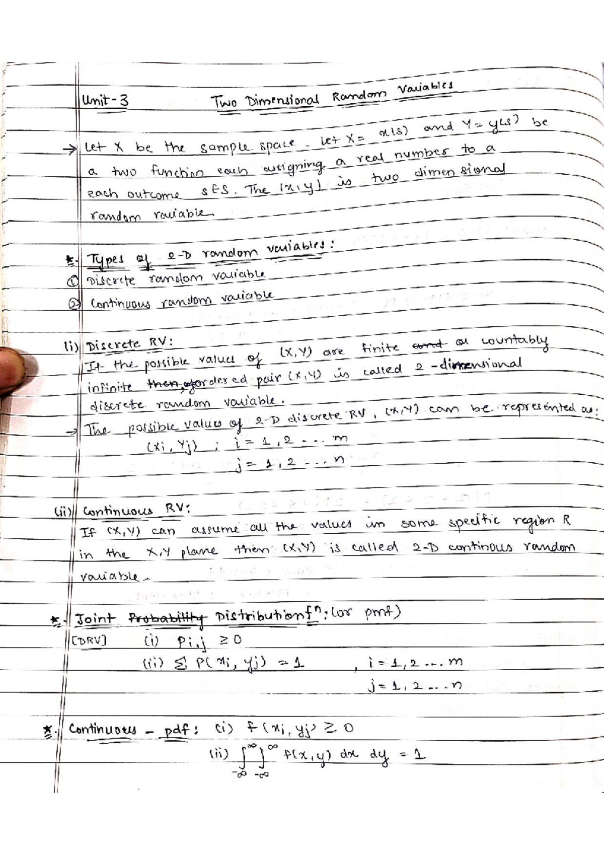 Title: Unit 3: Two-Dimensional Random Variables and Their Distributions ...