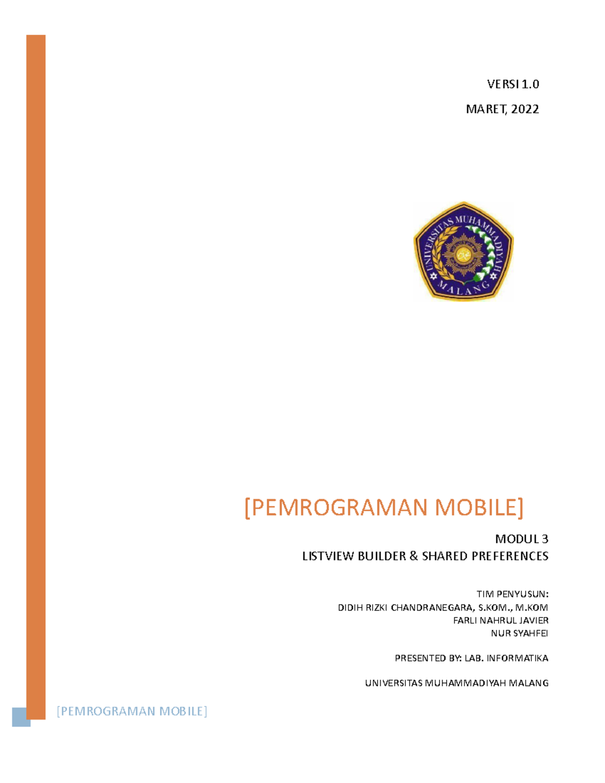 Modul 3: ListView Builder & Shared Preferences - Pemrograman Mobile ...
