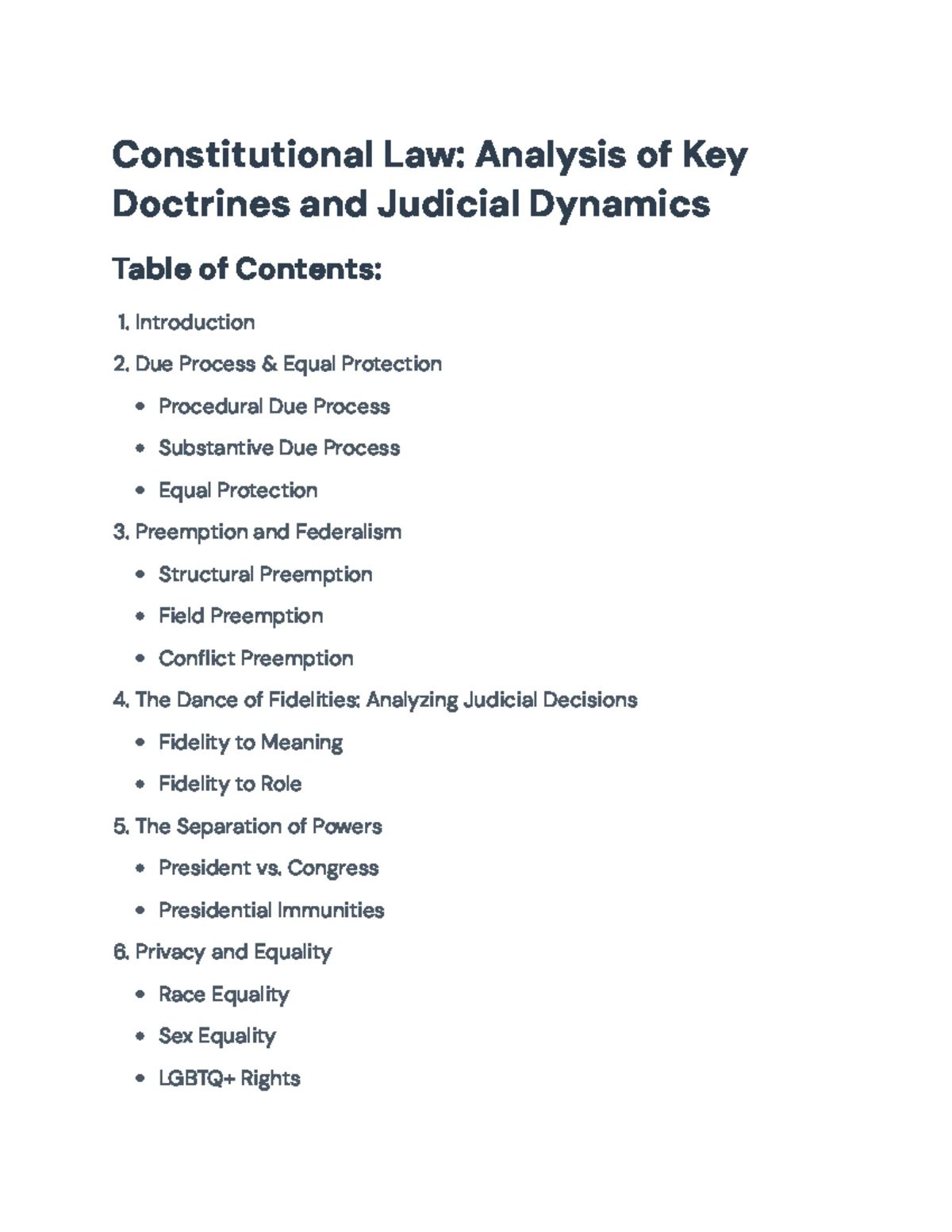 Constitutional Law & Judicial Interpretation: Key Doctrines & Cases ...