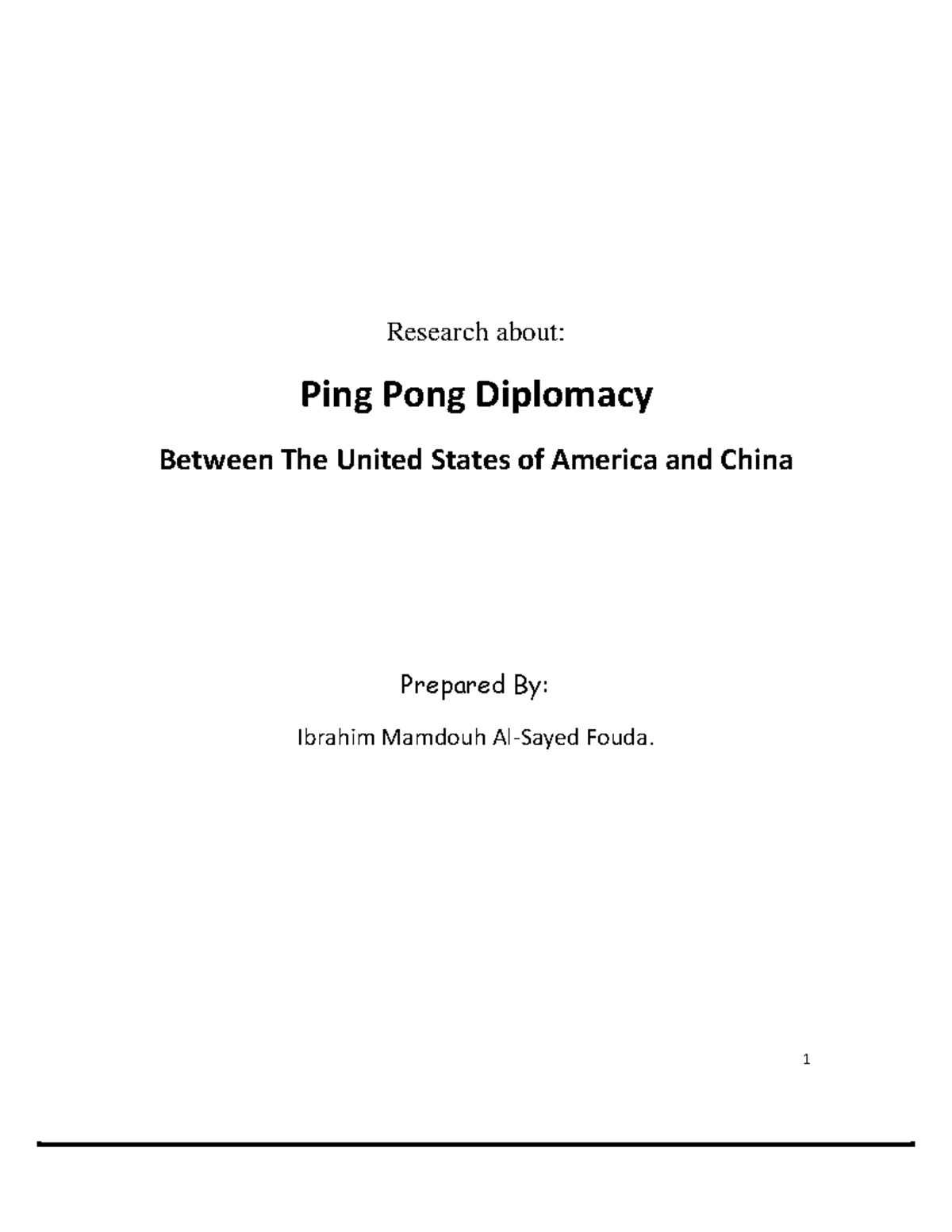 Ping Pong Diplomacy Between The United S - Research about: Ping Pong ...