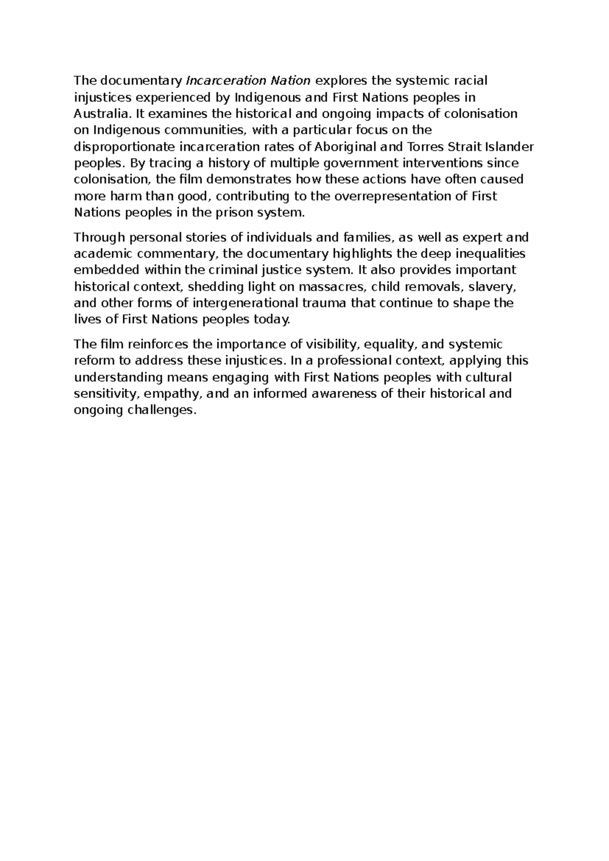Incarceration Nation: Systemic Racial Injustices in Australia ...