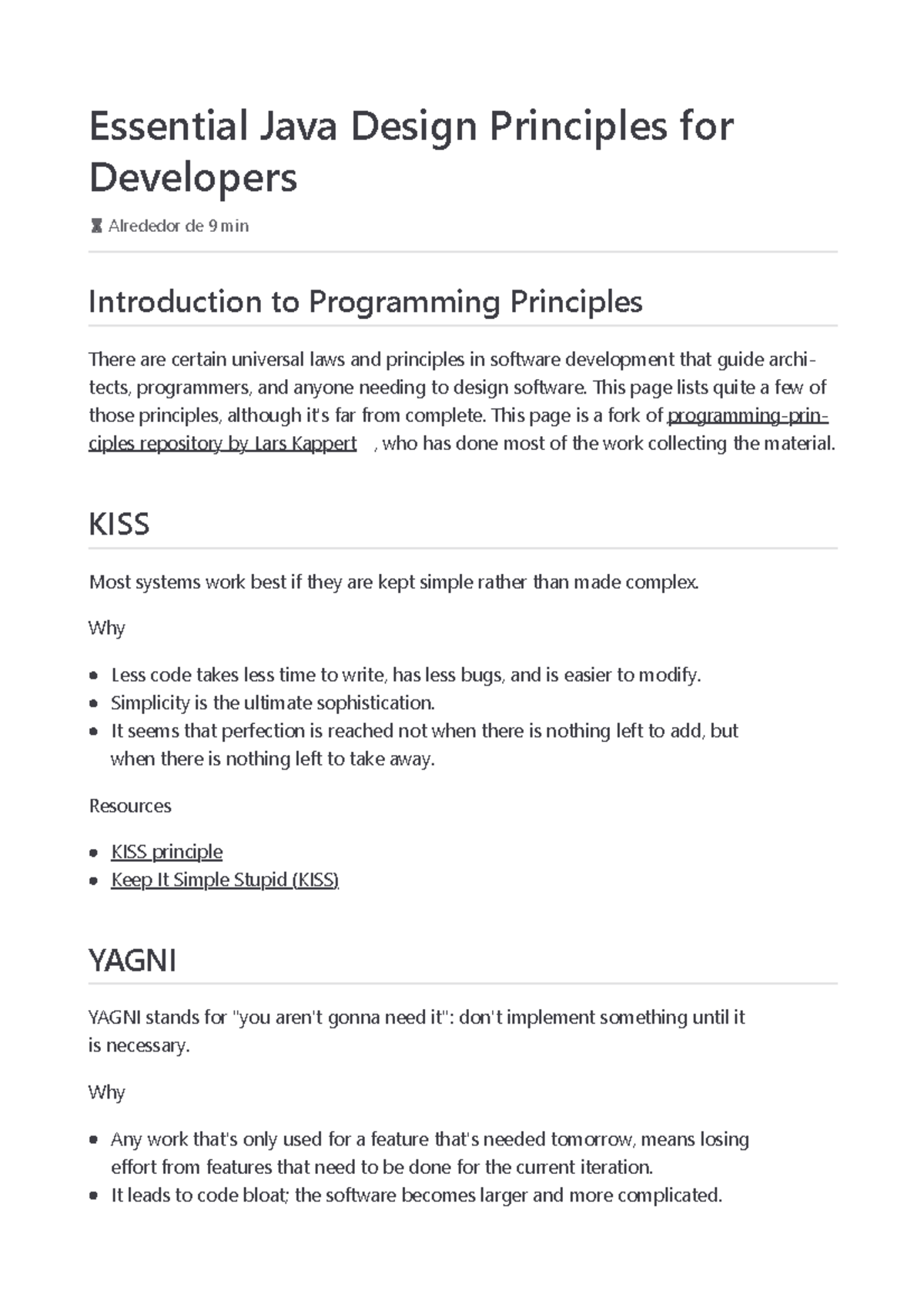 Essential Java Design Principles for Developers (CS101) - Studocu