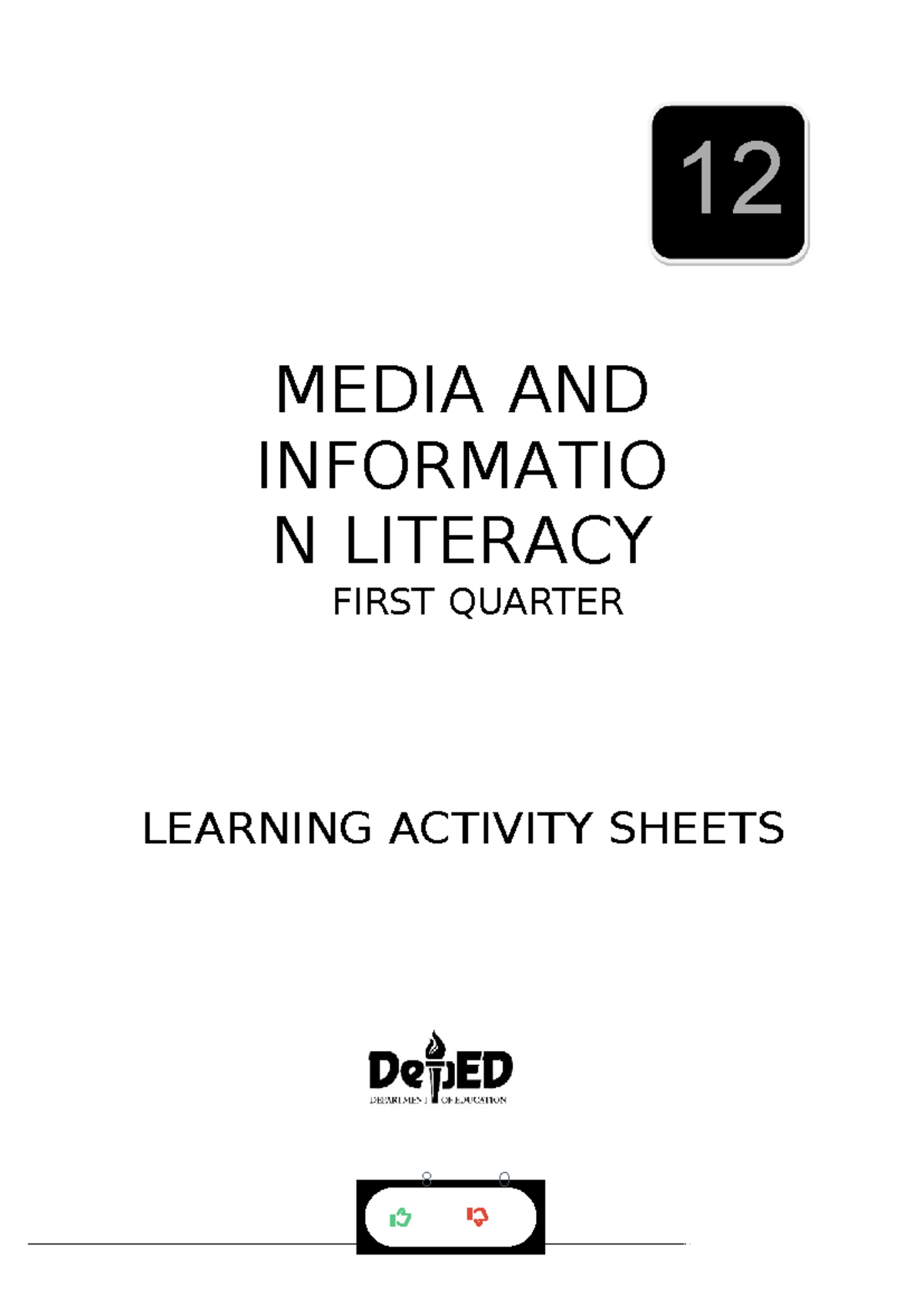 Grade 12 MIL Learning Activity Sheets: Media & Information Literacy ...