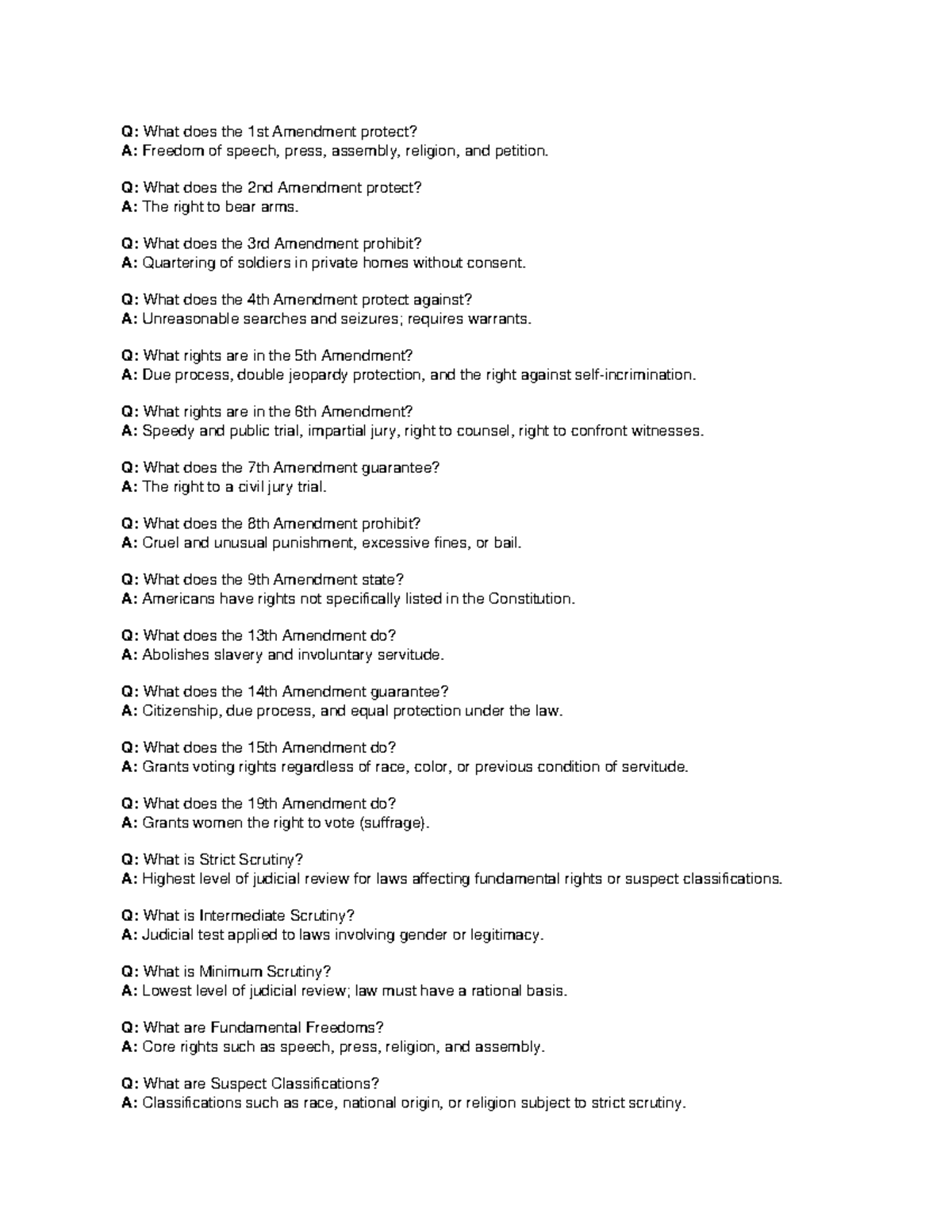 Civil Rights and Liberties Overview: Key Constitutional Concepts (CRL ...