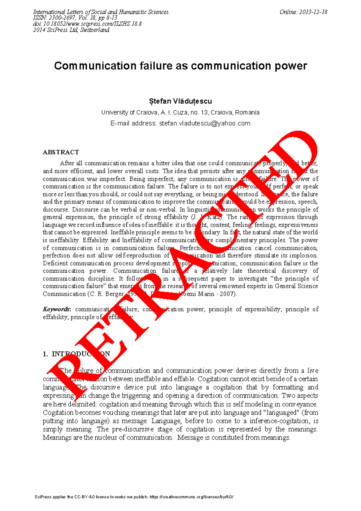 Communication Failure as Power: Analyzing Effability and Ineffability ...