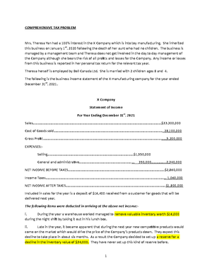 Chapter 2 Solution - CHAPTER 2 Liability for Tax Type 1 Problems ...