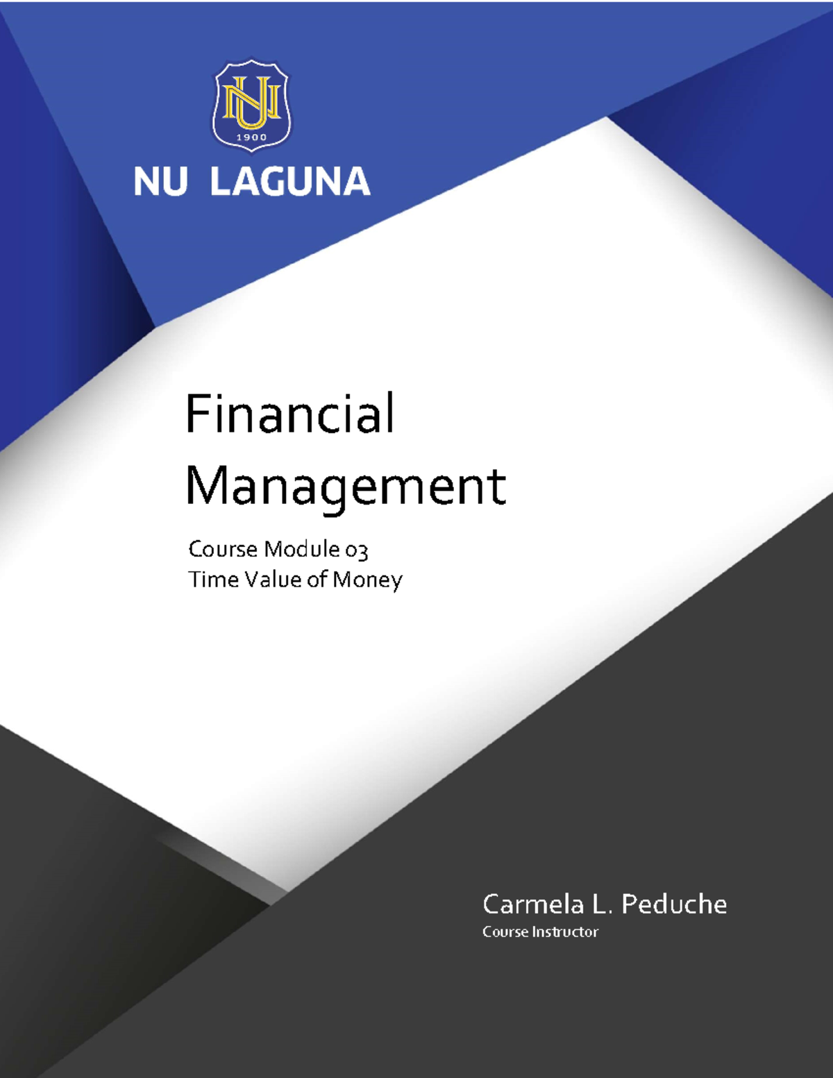 FM 03: Understanding Time Value of Money in Financial Management - Studocu