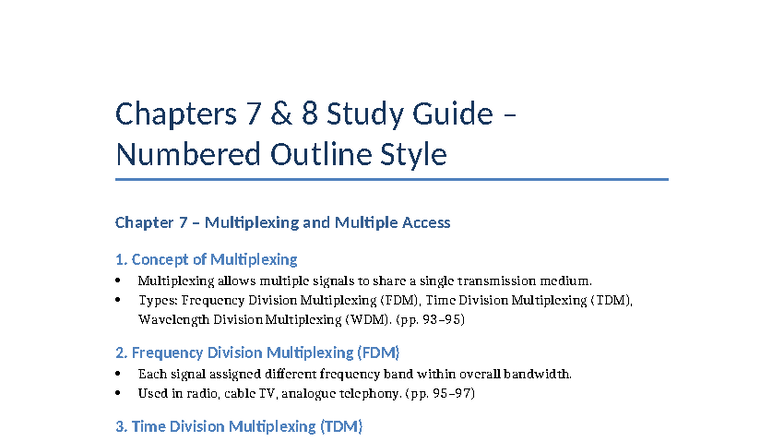 Ch7 Ch8 Numbered Outline Study Guide - Chapters 7 & 8 Study Guide ...