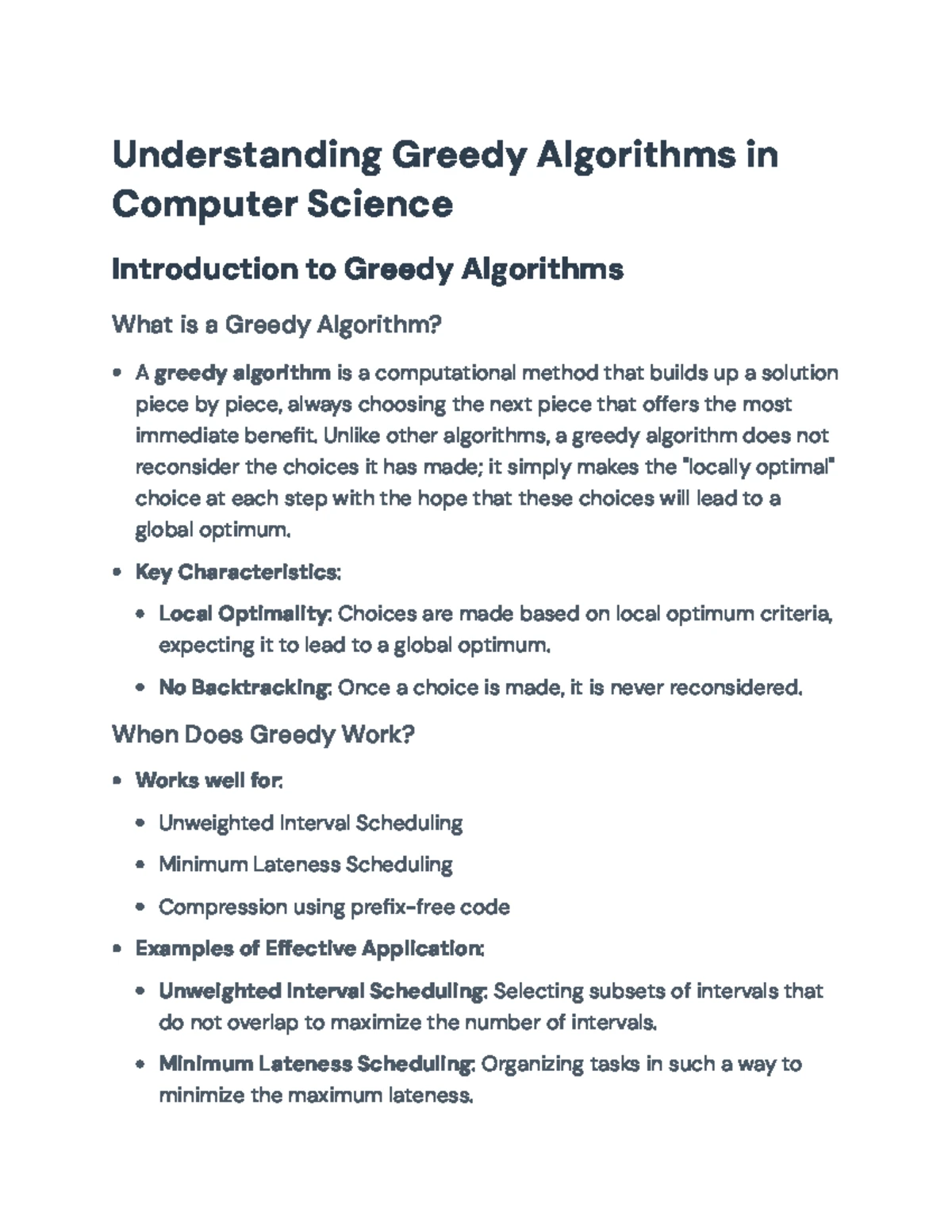 Greedy Algorithms: Principles, Applications, and Proof Techniques ...