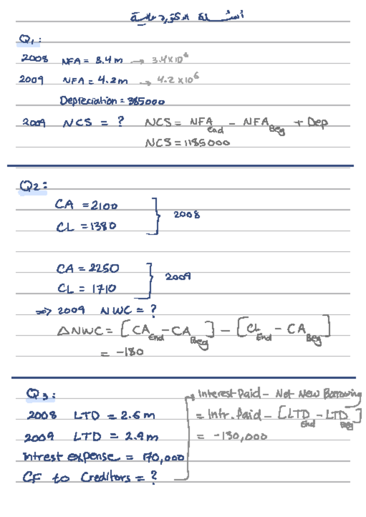 CH2 Questions - Practice for Financial Analysis (FA 101) - Studocu