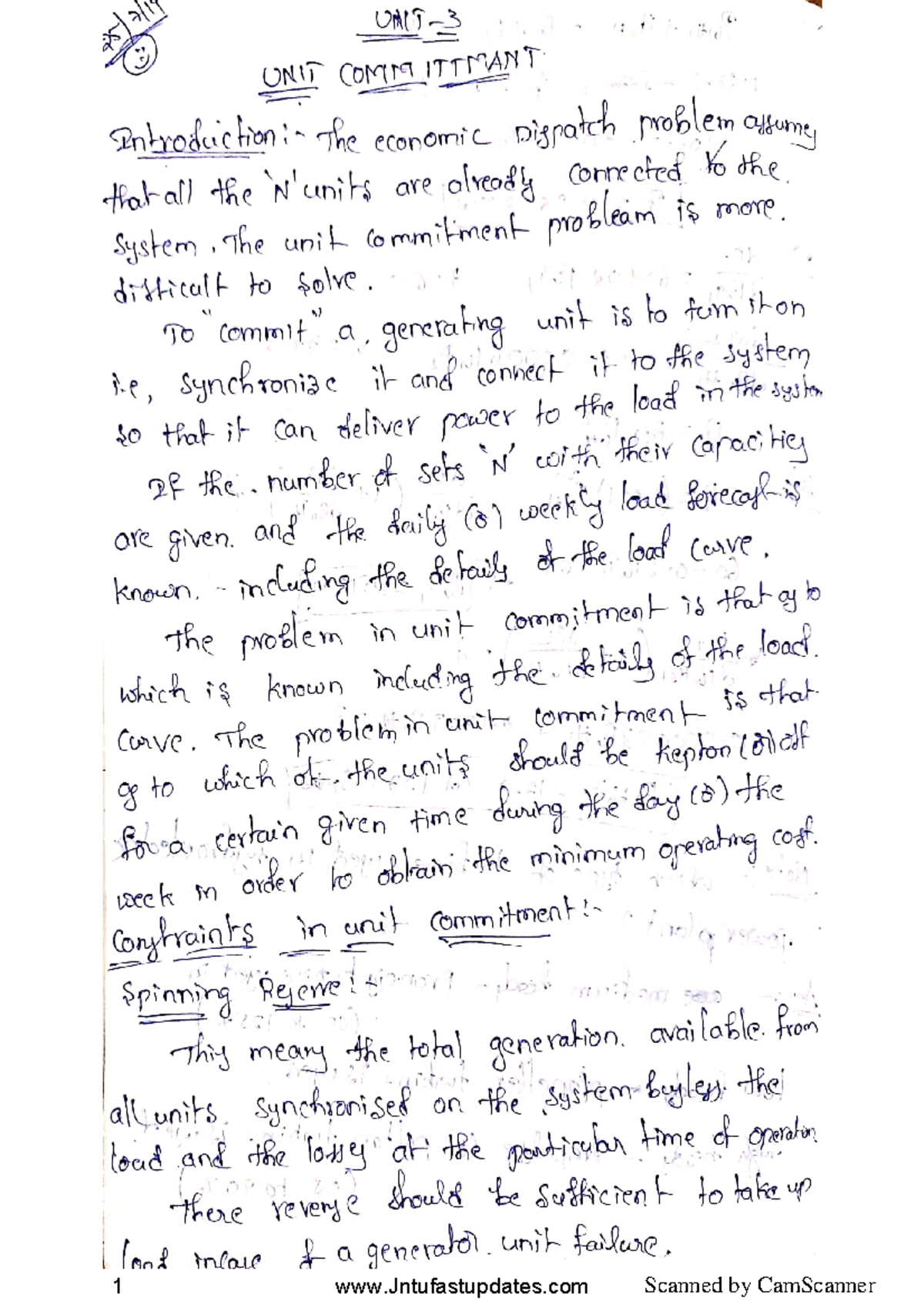 PSOC R16 - UNIT-3 - Ie unit pdf required - and UNIT COMM ITTMANT The ...