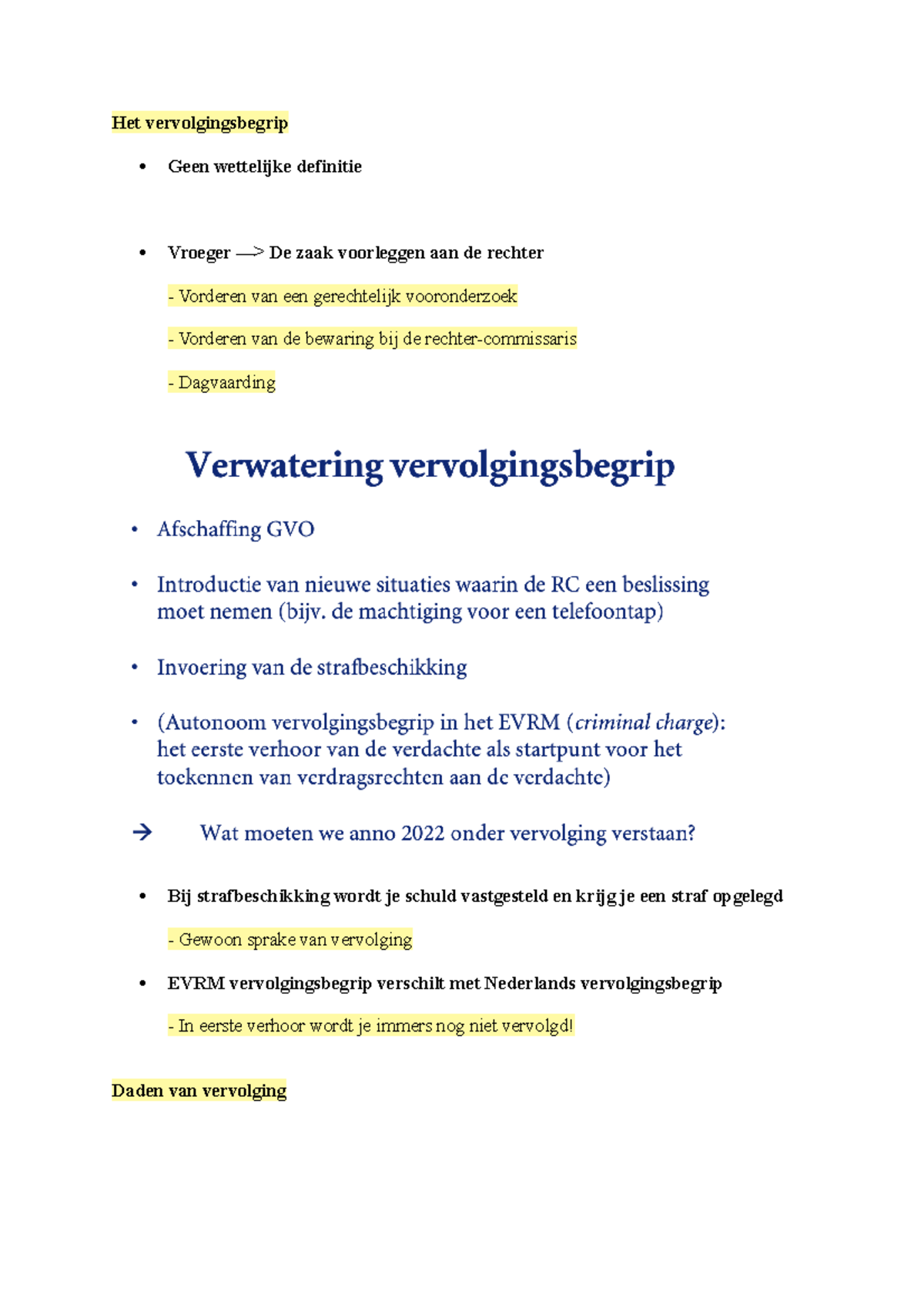 HC 6 - Vervolging en Procesrecht in Nederland en het EVRM - Studeersnel