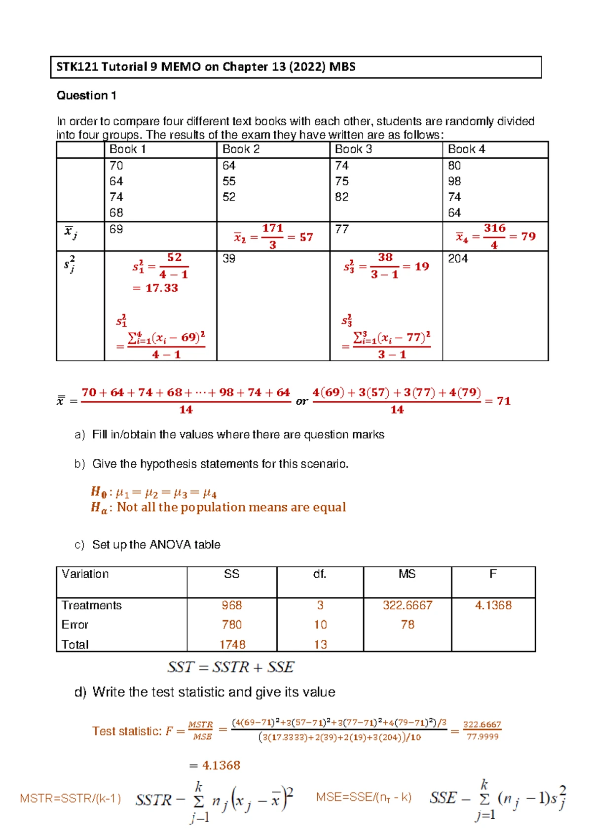 STK110 MATH Tutorial 1 & 3: Differentiation and Integration Questions ...